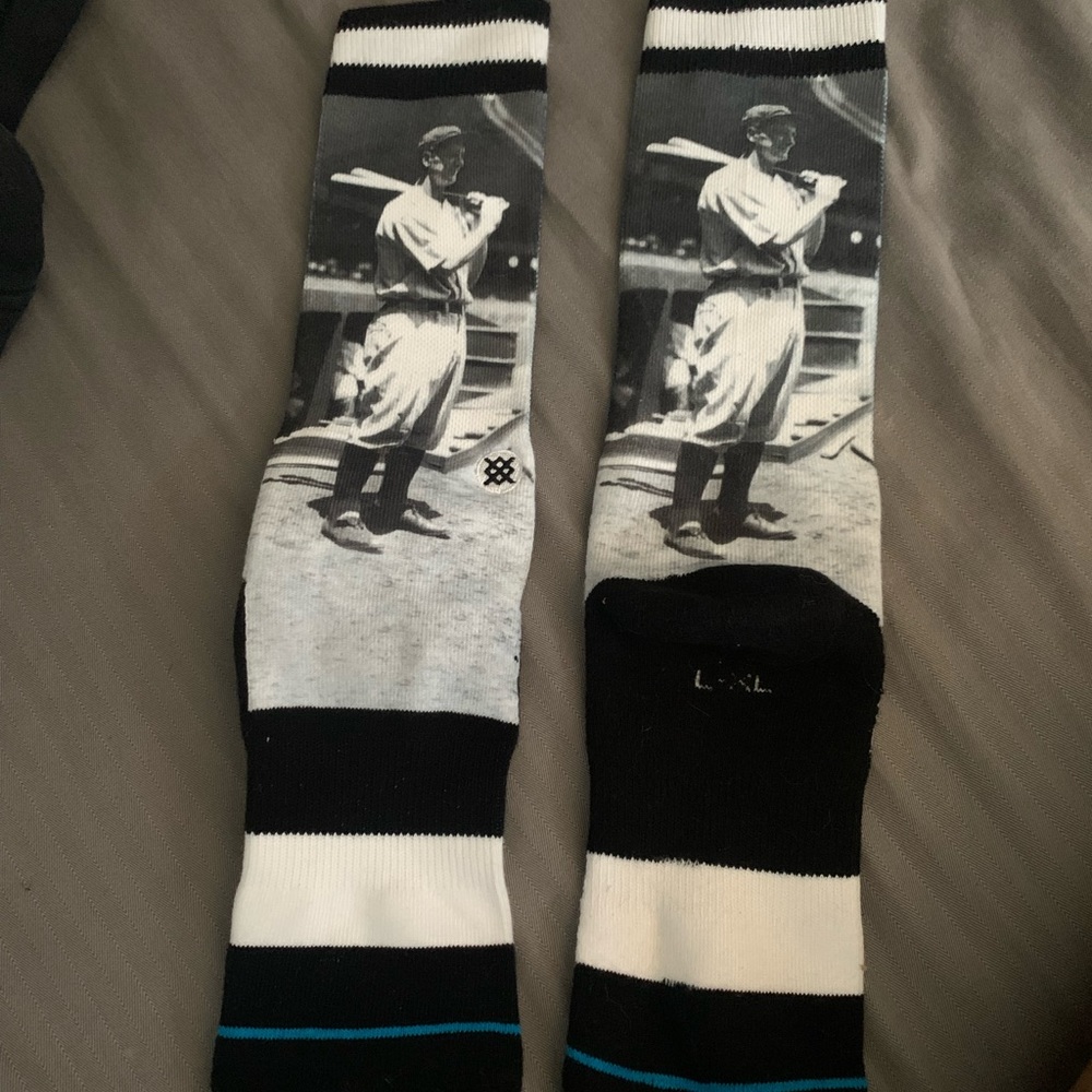 Lou Gehrig stance socks never worn.